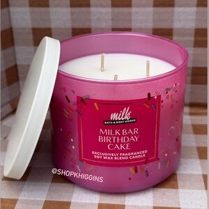 NEW B&BW x MILK BAR birthday cake 3 wick soy wax blend candle